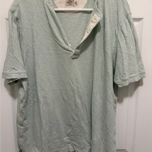 Faherty Light Green Short Sleeve Shirt